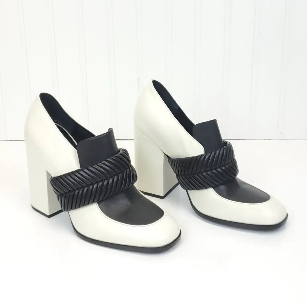 Proenza Schouler Ivory White Leather Pumps SH-0046f3
